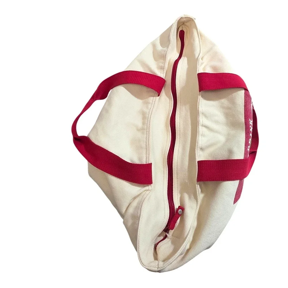 Coca-Cola Canvas Tote Bag‎ Unisex Large Cream Red Retro Graphic Pouch
